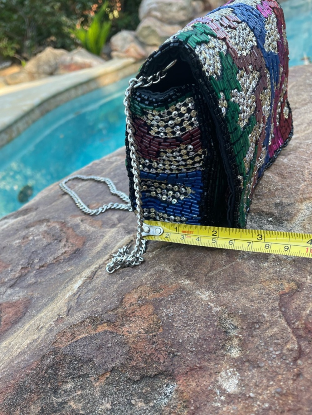 Zara “Party Glitter” Multi-Color Beaded Evening Crossbody Bag (CdlG) - Picture 7 of 10